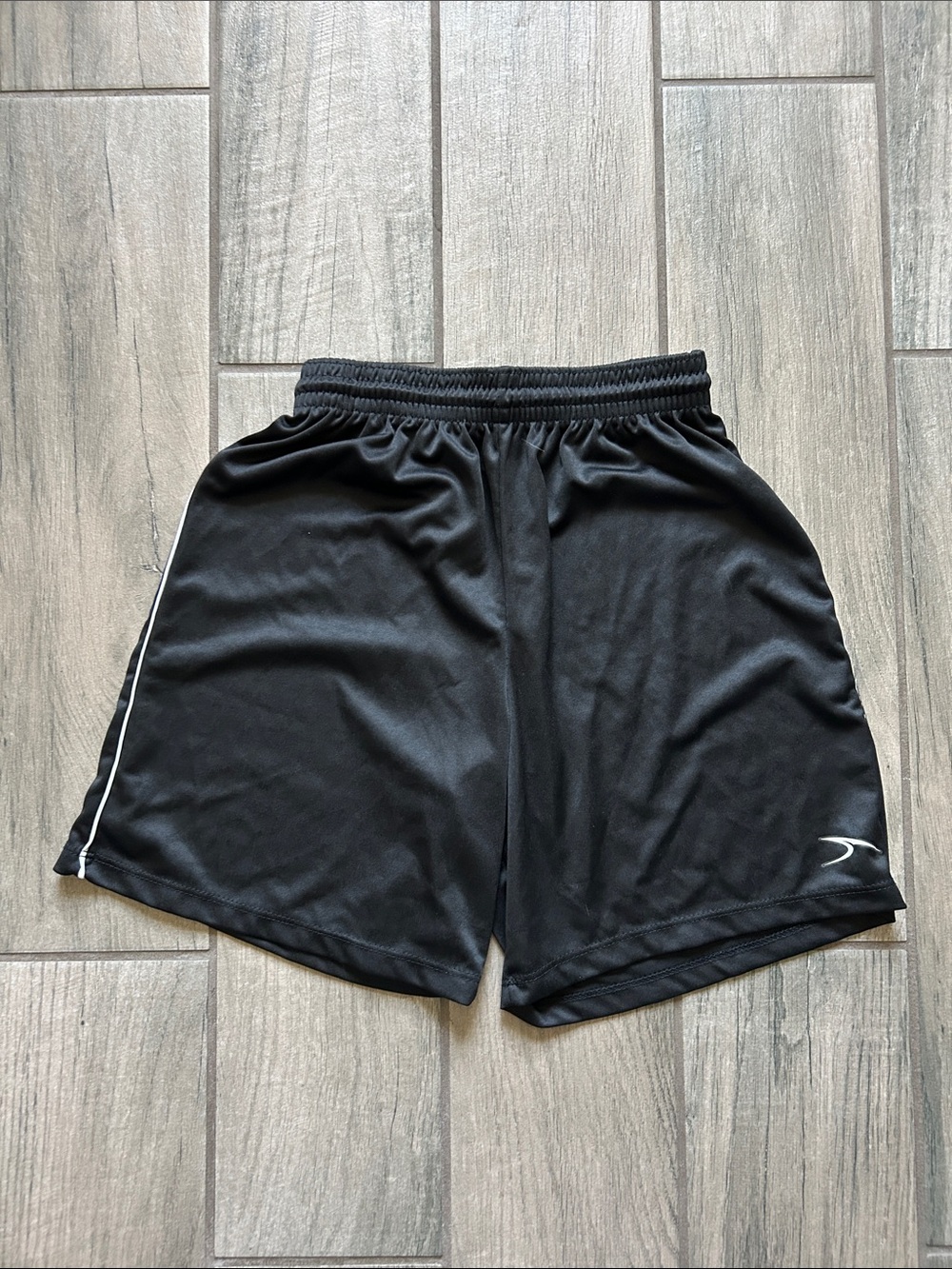 Black Men's Athletic Shorts with Contrast Trim